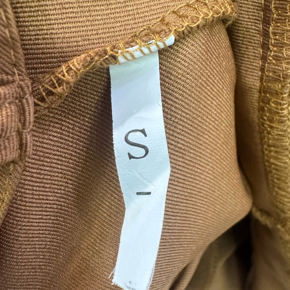 Brown Ribbed Knit Top - Size S